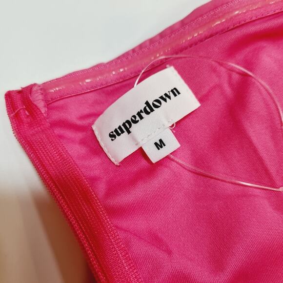Superdown Stevie Sweetheart Mini Dress in Pink Medium - Picture 8 of 9